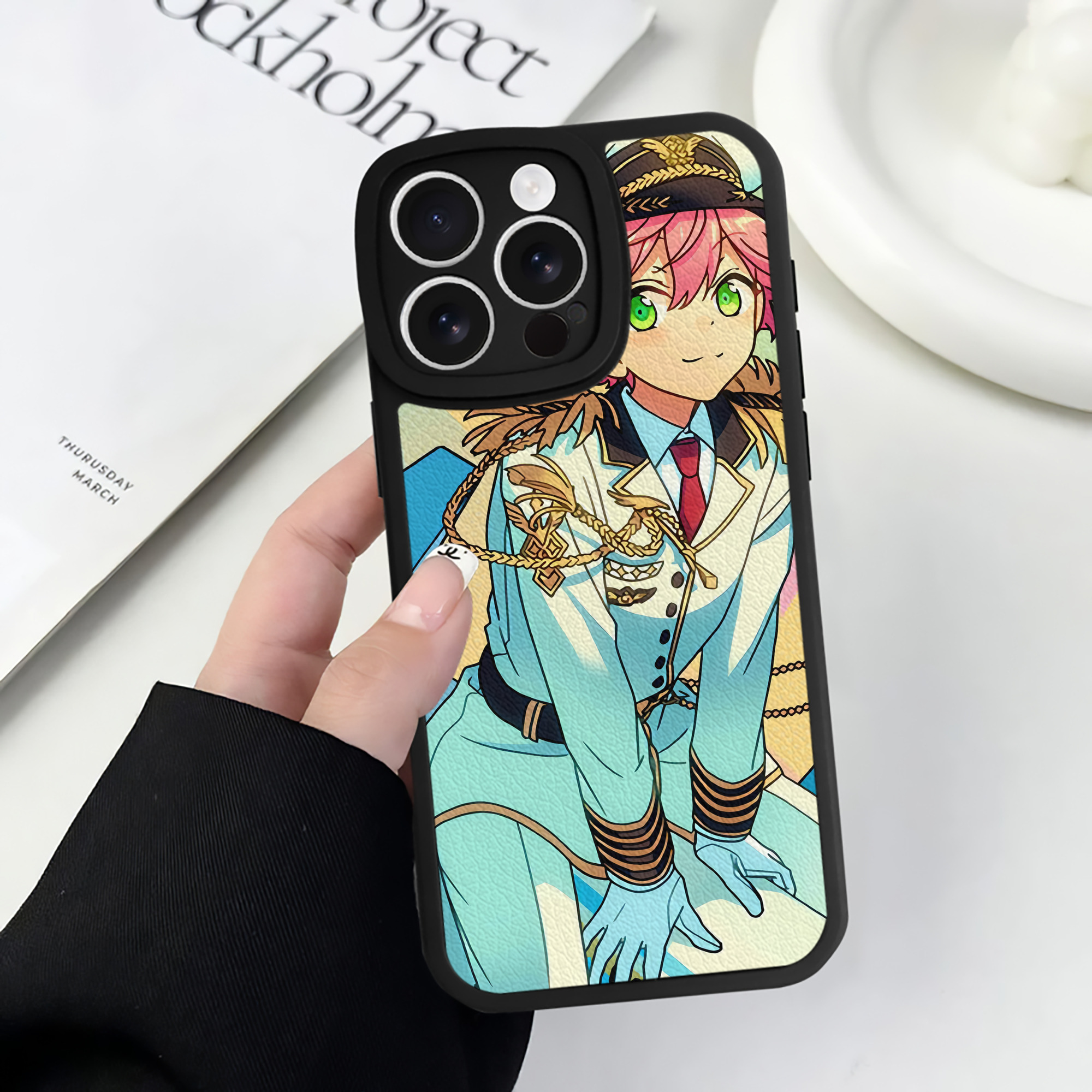 （画像用） あんさんぶるスターズ! Ensemble Stars 【iPhone 16シリーズ対応】シリコンスマホケース（レザー調） 材質：シリコン